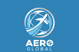 create a clean and  modern aviation logo