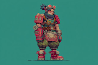 create pixel art portrait or avatar with my style