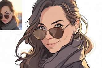 draw cute cartoon portrait