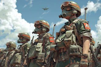 create military themed illustration for you
