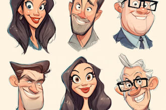 draw a cartoon caricature portrait from your photo