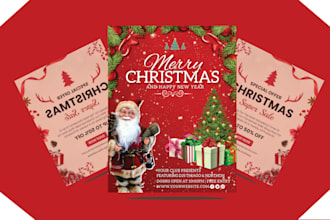 design christmas, new year, halloween, black friday flyer design