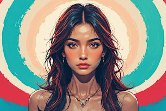 draw portrait vector illustration