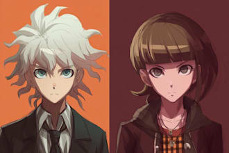 illustrate danganronpa inspired characters