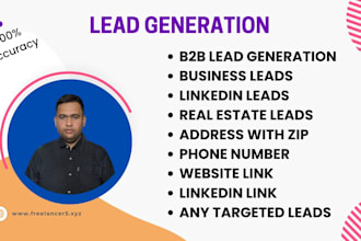 do linkedin b2b lead generation and targeted email list building