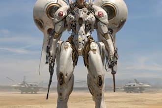 draw a mecha robot illustrations