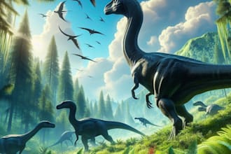 draw fantasy creatures and monster for landscape