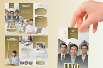 design an eyecatching brochure, flyer, or company profile