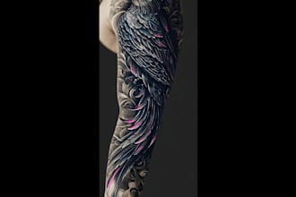develop custom tattoo design, sketch