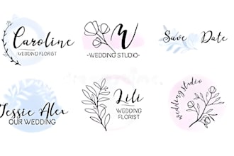 design custom wedding logo, wedding monogram, and initials