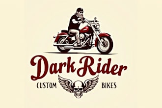 design outstanding motorcycle grunge logo