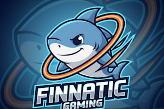 do creative shark mascot logo with t shirt design