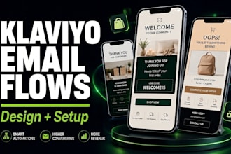 design klaviyo email flows and templates for shopify store