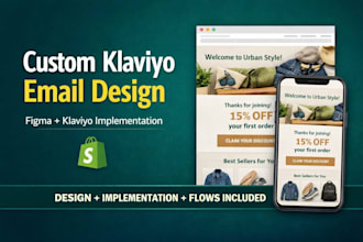 design klaviyo email flows and templates for shopify