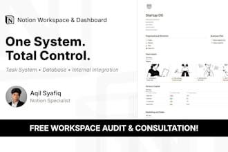 build a custom notion workspace and dashboard for you