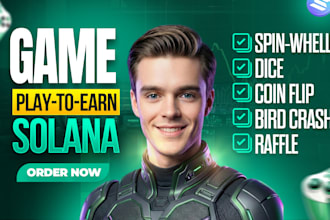 create crypto game like ore supply, dice, raffle, coinflip, jackpot on solana