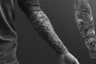 create a tattoo design of tattoo sleeve