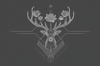 design custom line art tattoo