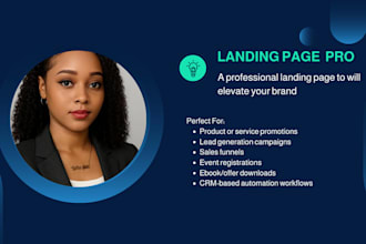 create an attractive high converting landing page that tells your brand on CRM