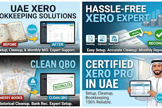 do uae xero bookkeeping setup cleanup and monthly reports