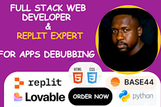 build replit ai website replit app debugging fix bugs lovable ai base44 expert