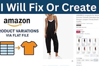 create or fix amazon parent child variations through flat file professionally