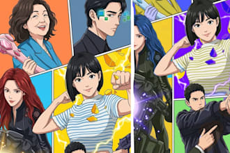 create anime style poster