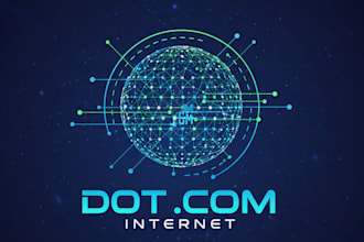design a professional dot com and internet logo