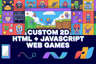 create 2d javascript, html game for website