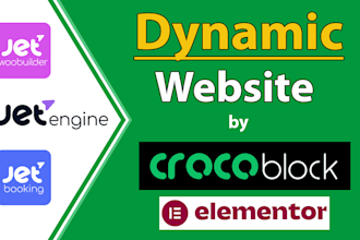 build dynamic wordpress website with crocoblock, jetengine