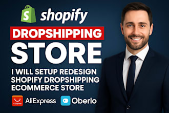 setup shopify dropshipping ecommmerce store redesign shopify dropshipping store