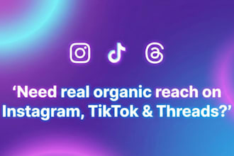 promote instagram tiktok threads posts for real organic reach