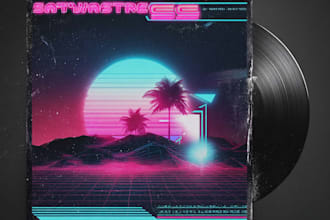 make vintage or retro album cover