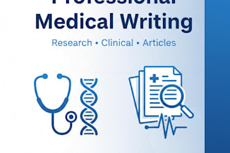 write professional medical content, research summaries and articles