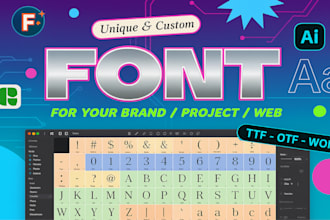 create a custom typeface font for you in ttf, otf