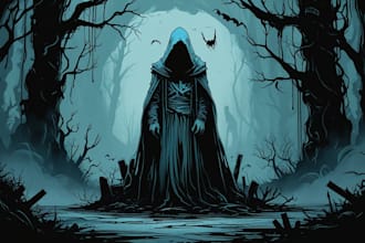 draw horror or fantasy monster or creature for you