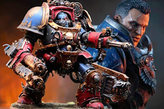 create custom painting for warhammer 40k aos and fantasy miniatures