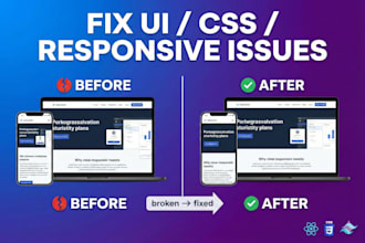 fix UI, CSS, or responsive issues in your website