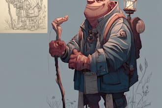 create concept art, character design and illustration