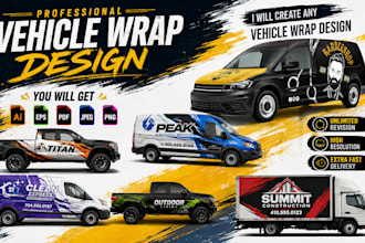 create food cart, food truck, food stall, car wrap any vehicle wrap design