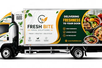 create food cart, food truck, food stall, car wrap any vehicle wrap design