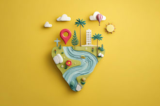 create a custom vector map for any location illustration