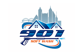 design pressure washing soft wash spray foam and home service logo