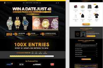 build raffle website giveaway website competition website for raffle business