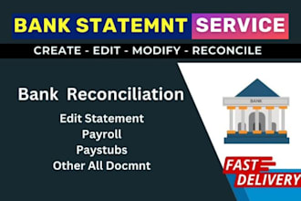 do bank reconciliation and prepare financial statements
