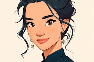 beautiful portrait in disney cartoon