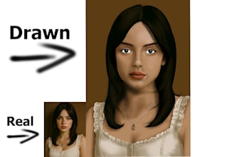 vector cartoon portrait from your photo