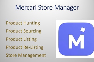 help in mercari  product hunting, sourcing and listing