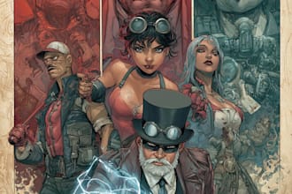 create a cover art or comic cover art unique style