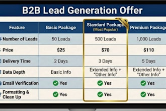 provide b2b lead generation